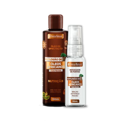 Kit Óleo de Umectação + Reparador de Pontas Óleos Africanos (2 itens) | bn.Cachos Kit Óleo de Umectação + Reparador de Pontas Óleos Africanos (2 itens) | bn.Cachos